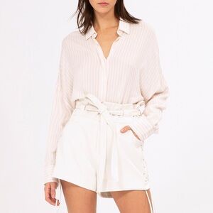 IRO Markina Stripe Pink Blouse Size 34